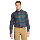 Men's Izod Slim-fit Plaid Flannel Button-down Shirt, Size: Xxl, Dark Blue