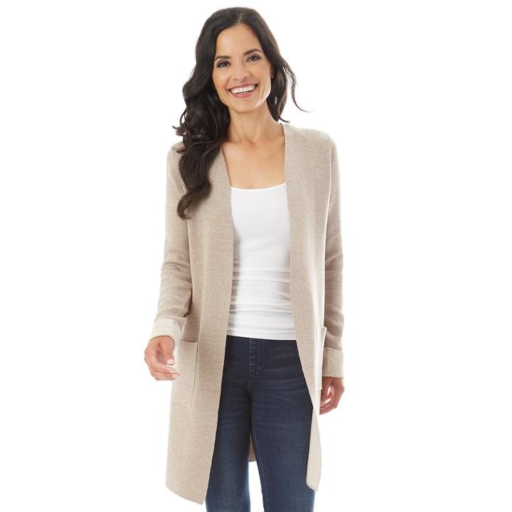 Women's Apt. 9&reg; Long Cardigan, Size: Xxl, Camel