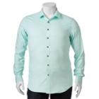 Big & Tall Apt. 9&reg; Stretch End-on-end Button-down Shirt, Men's, Size: Xl Tall, Lt Green