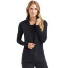 Women's Cuddl Duds Stretch Fleece Vest, Size: Xsml Av/rg, Black