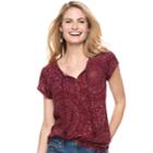 Women's Sonoma Goods For Life&trade; Pintuck Tee, Size: Small, Med Purple