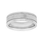 Men's Stainless Steel Textured Wedding Band, Size: 13.50, Grey