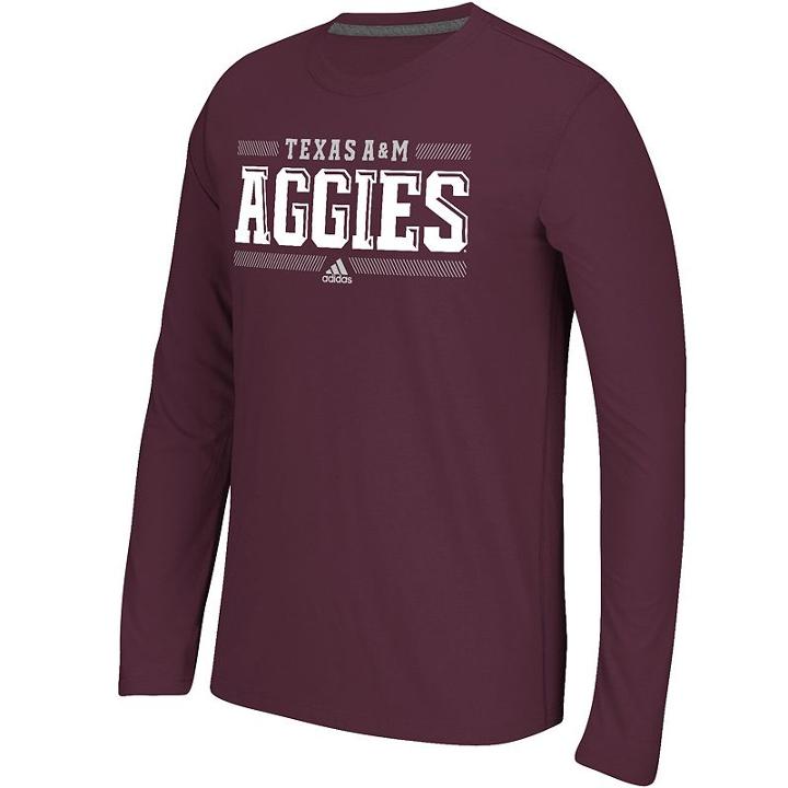 Men's Adidas Texas A & M Aggies Linear Bar Tee, Size: Xxl, Red