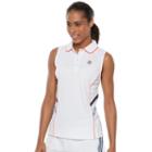 Women's Fila Sport&reg; Sleeveless Tennis Polo, Size: Small, White