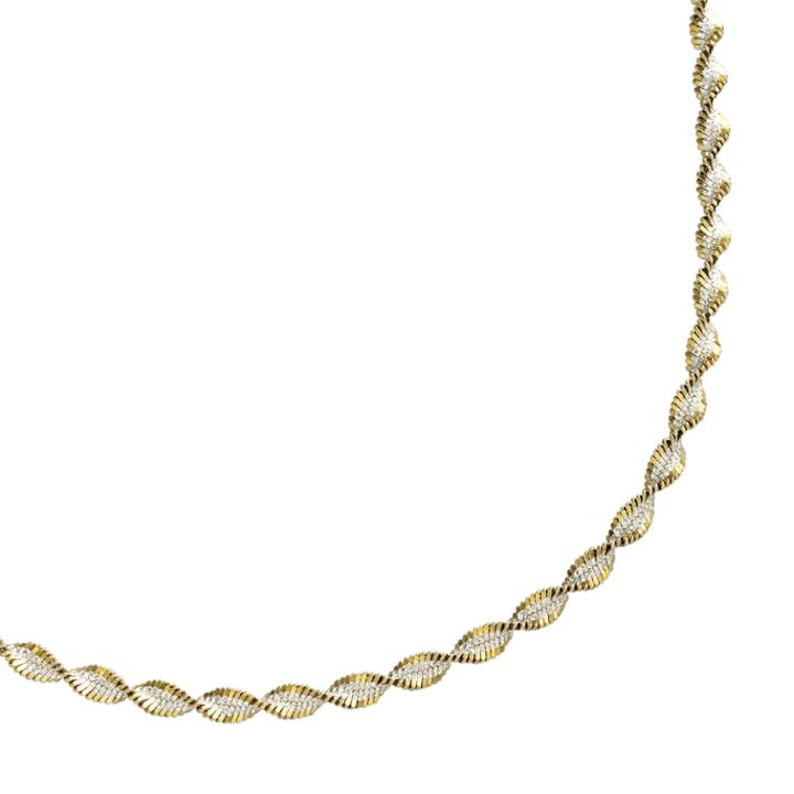 Primrose Sterling Silver Two Tone Twist Chain Necklace - 20-in, Women's, Size: 20, Grey