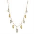 18k Gold Over Silver Glitter Leaf Necklace, Women's, Size: 18