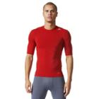 Men's Adidas Techfit Base Layer Tee, Size: Medium, Red