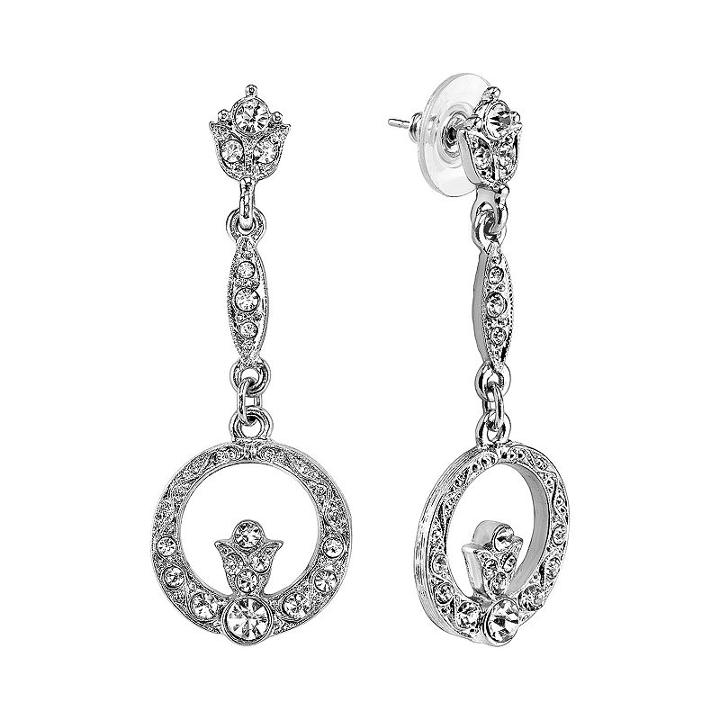 Downton Abbey Circle Drop Earrings, Women's
