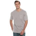 Big & Tall Croft & Barrow&reg; Classic-fit Easy-care V-neck Pocket Tee, Men's, Size: Xxl Tall, Med Grey