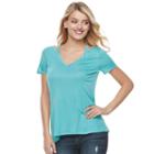 Women's Juicy Couture Cutout Glitter Tee, Size: Small, Blue (navy)