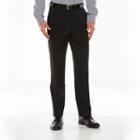 Big & Tall Chaps Classic-fit Black Shadow Wool-blend Comfort Stretch Flat-front Suit Pants, Men's, Size: 46x30