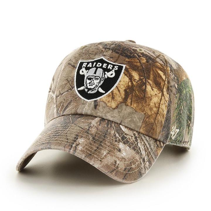 Adult '47 Brand Oakland Raiders Realtree Clean Up Adjustable Cap, Ovrfl Oth