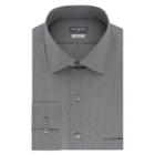 Men's Van Heusen Flex Collar Regular Fit Stretch Dress Shirt, Size: 17.5 36/37, Grey (charcoal)