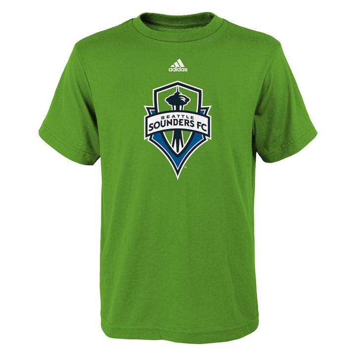 Boy's 8-20 Adidas Seattle Sounders Logo Tee, Size: Xl 18-20, Green
