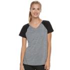 Women's Tek Gear&reg; Performance Side Slit Base Layer Tee, Size: Small, Dark Grey