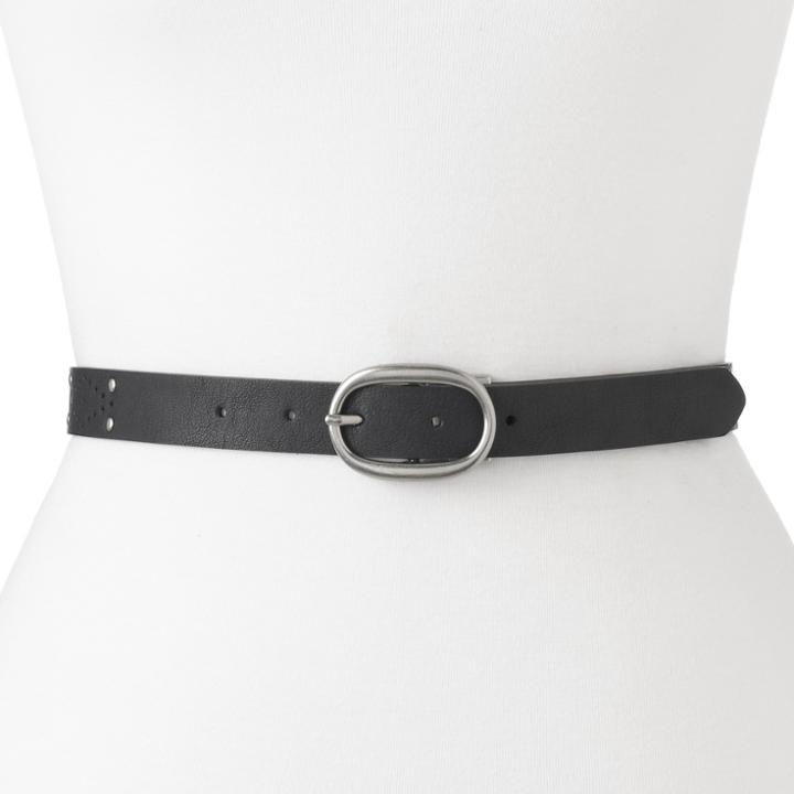 Women's Sonoma Goods For Life™ Perforated Reversible Belt, Size: X Large 1, Black
