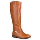 Journee Collection Kai Women's Tall Boots, Girl's, Size: 7 Wc, Med Brown
