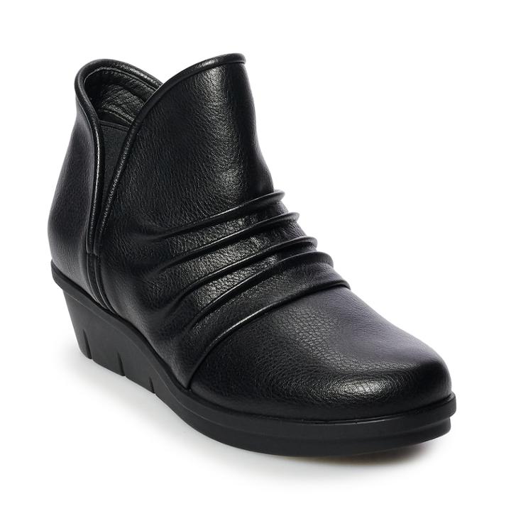 Croft & Barrow&reg; Holly Women's Ortholite Ankle Boots, Size: Medium (10), Black