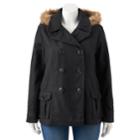 Juniors' Plus Size Urban Republic Wool Blend Jacket, Teens, Size: 2xl, Black