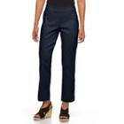 Petite Napa Valley Slimming Solution Straight-leg Dress Pants, Women's, Size: 4 Petite, Blue (navy)