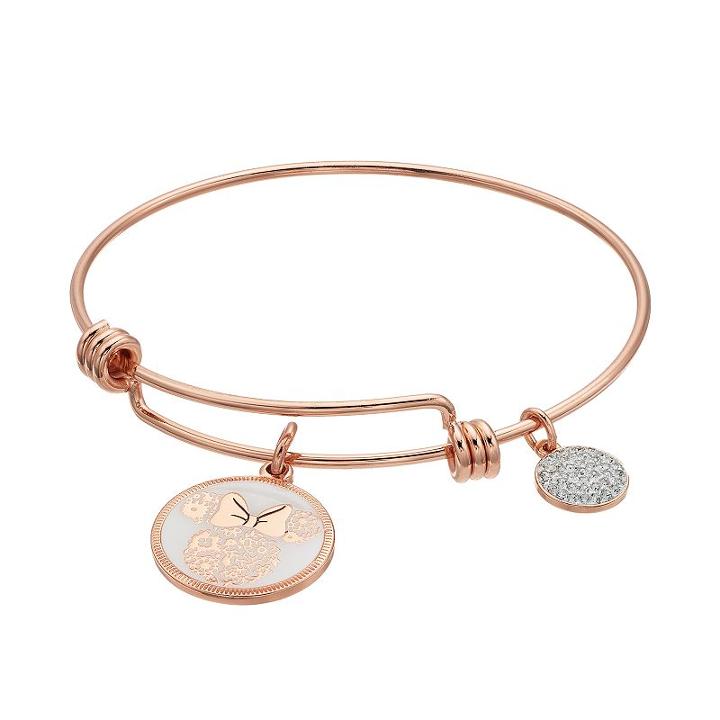 Disney's Minnie Mouse Crystal Bangle Bracelet By Love This Life, Women's, White