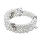 Simply Vera Vera Wang Fireball Simulated Pearl Coil Bracelet, Women's, White