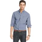 Big & Tall Izod Signature Classic-fit Poplin Button-down Shirt, Men's, Size: L Tall, Blue (navy)