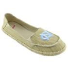 Women's Campus Cruzerz North Carolina Tar Heels Sparkle Cabo Slip-on Shoes, Girl's, Size: 10, Beig/green (beig/khaki)