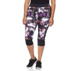 Plus Size Fila Sport&reg; Printed Capri Running Tights, Women's, Size: 3xl, Oxford