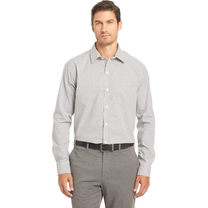 Men's Van Heusen Traveler Stretch Classic-fit No-iron Button-down Shirt, Size: Xl, White