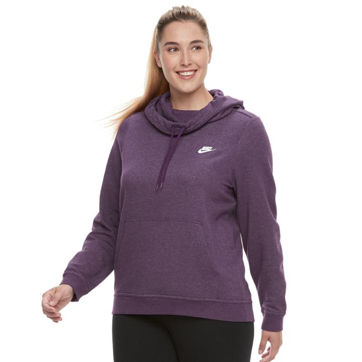 Plus Size Nike Cowlneck Hoodie, Women's, Size: 3xl, Purple Oth