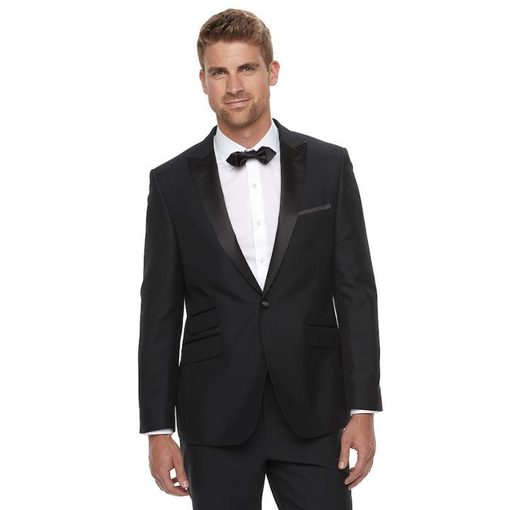 Men's Savile Row Modern-fit Black Tuxedo Jacket, Size: 36 Short