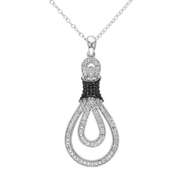 1/10 Carat T.w. Diamond Sterling Silver Infinity Pendant Necklace, Women's, Size: 18, White