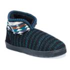 Men's Muk Luks Mark Bootie Slippers, Size: Small, Black