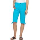 Women's Caribbean Joe Skimmer Capris, Size: 6, Blue Other