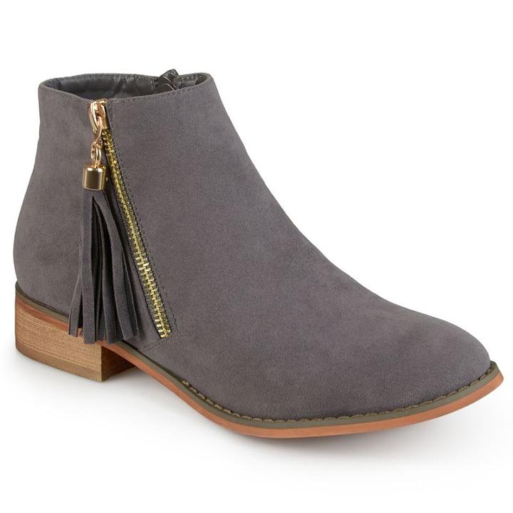Journee Collection Trista Women's Ankle Boots, Girl's, Size: 6, Grey