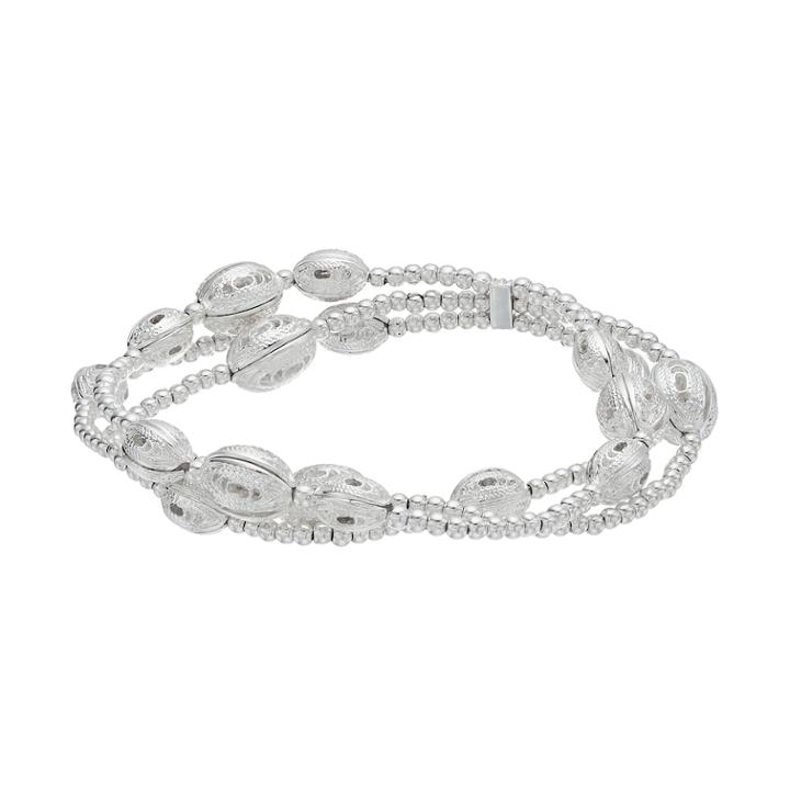 Napier Beaded Stretch Bracelet, Women's, Silver