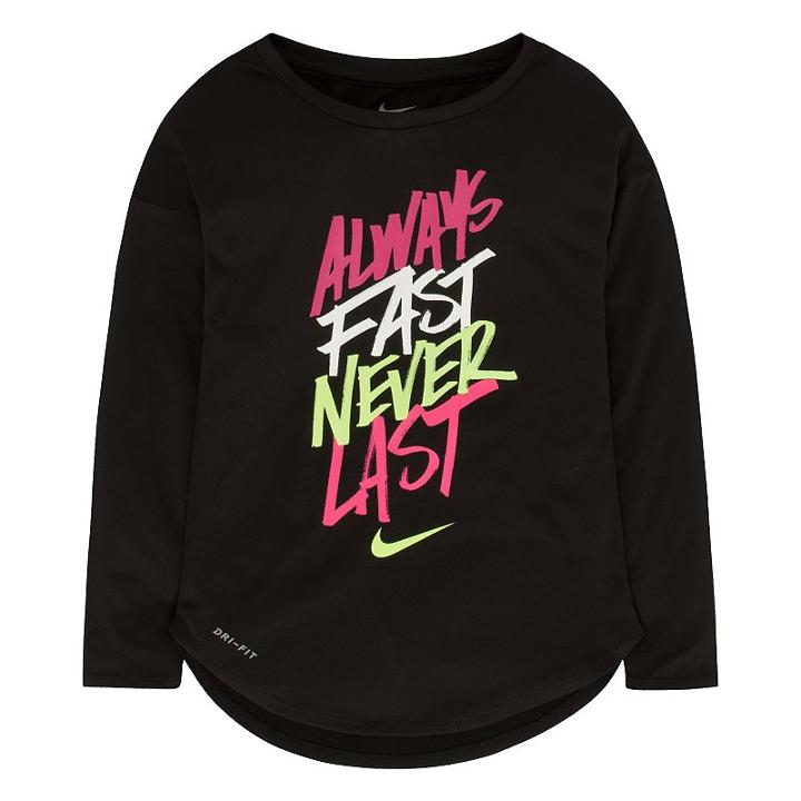 Girls 4-6x Nike Dri-fit Curved High-low Tee, Girl's, Size: 6, Oxford