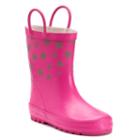 Western Chief Twinkle Stars Reflective Girls' Waterproof Rain Boots, Girl's, Size: 2, Light Pink