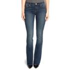 Petite Women's Rock & Republic&reg; Denim Rx&trade; Kasandra Embroidered Bootcut Jeans, Size: 0p Short, Dark Blue