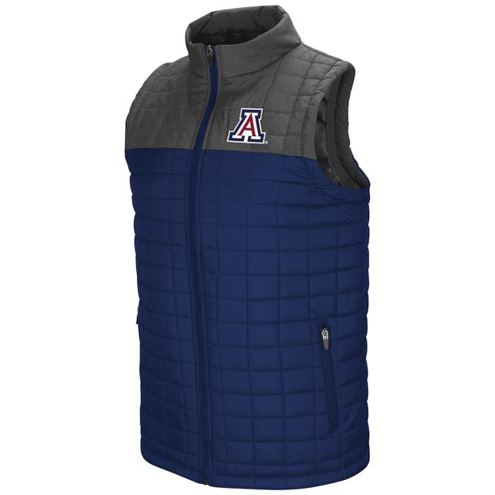 Men's Arizona Wildcats Amplitude Puffer Vest, Size: Small, Dark Blue