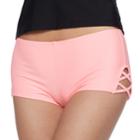 Mix And Match Criss-cross Swim Shorts, Size: Xs, Light Pink