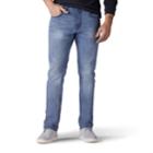 Men's Lee Extreme Motion Stretch Slim Straight Jeans, Size: 34x30, Dark Blue