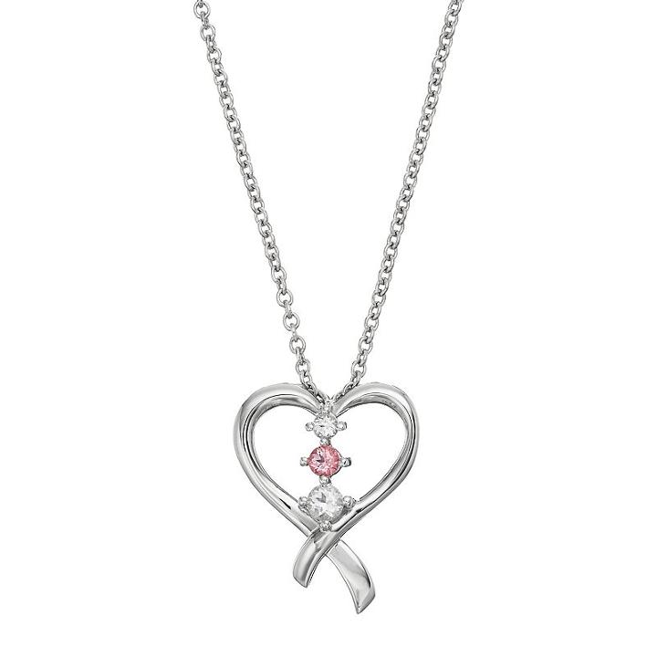 Survivor Collection Heart Of Resilience Topaz Pendant, Women's, Size: 16, Pink