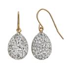 Crystal 14k Gold-bonded Sterling Silver Teardrop Earrings, Women's