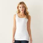 Women's Sonoma Goods For Life&trade; Long Layering Tank, Size: Large, White