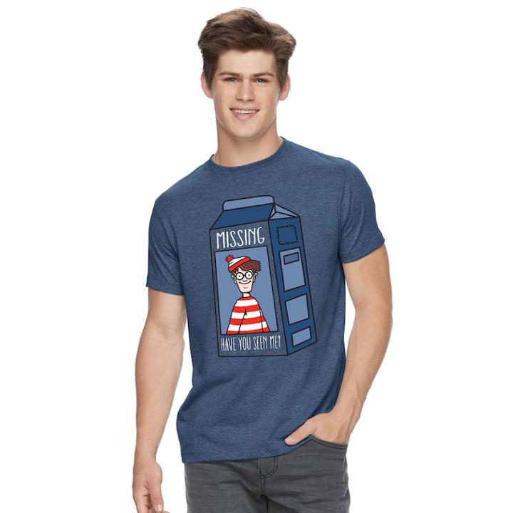 Men's Where's Waldo Tee, Size: Xxl, Brt Blue