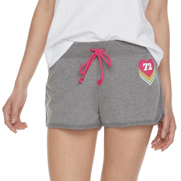 Juniors' So&reg; Beach Squad French Terry Shorts, Size: Xl, Grey
