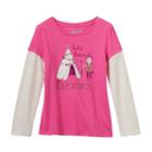 Girls 4-7 Jumping Beans&reg; Glitter Skater Tee, Girl's, Size: 6x, Med Pink