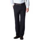 Men's Haggar No Iron Solid Straight-fit Flat-front Dress Pants, Size: 34x30, Blue (navy)
